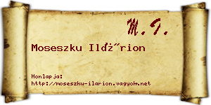 Moseszku Ilárion névjegykártya
